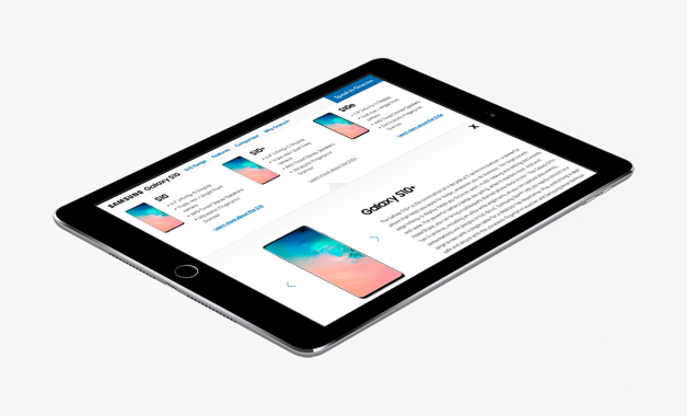 Samsung Galaxy for Onecom - B2B PRODUCT LAUNCH Website