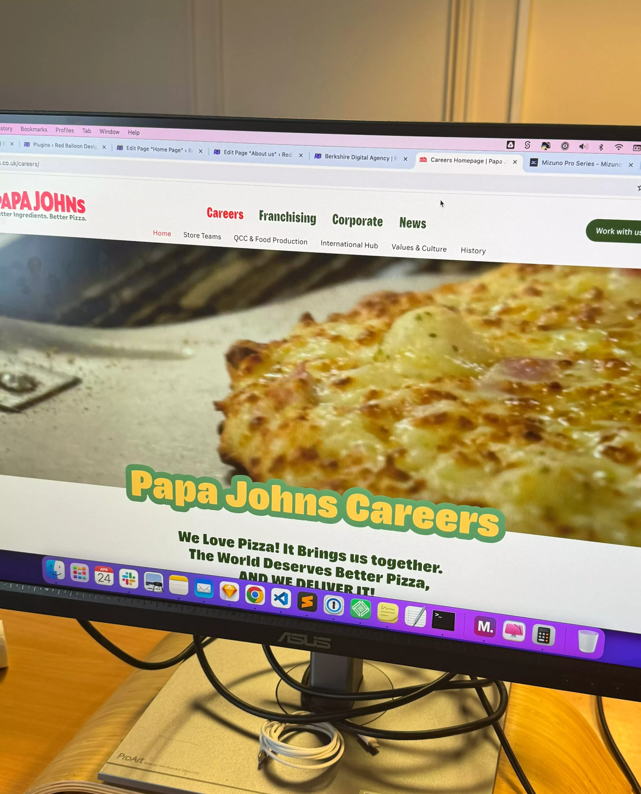PJ's Corporate Website Rebrand